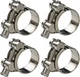 AKIHISA 4 Pack 20-22Mm Range T-Bolt Hose Clamps,304 Stainless Steel Heavy Duty A