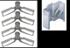 4 Pk Trudoor Butterfly Anchor for Hollow Metal Door Frames w/ 4.75-6.75" Jambs ღ