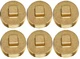 (6) ea Oatey 42371  2-1/2" 185 Brass Raised Head Cleanout Plugs 